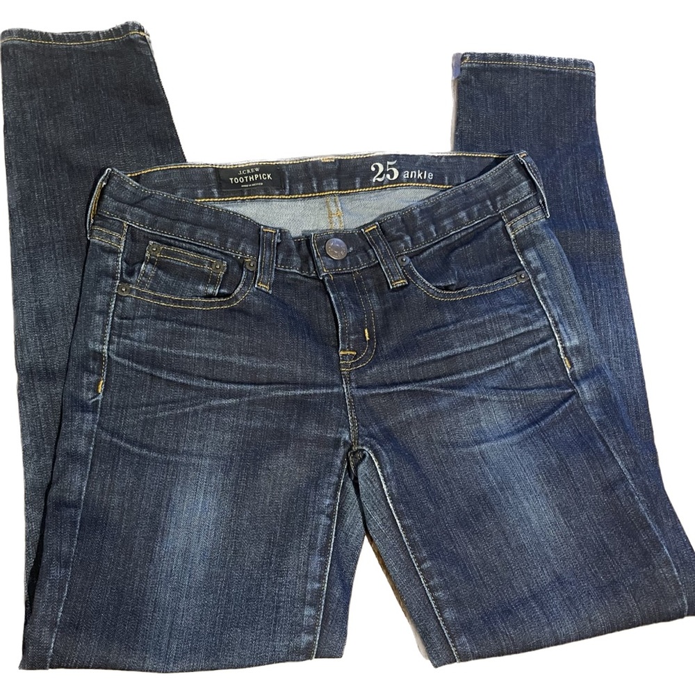 J Crew toothpick skinny size 25 ankle skinny Jean dark wash